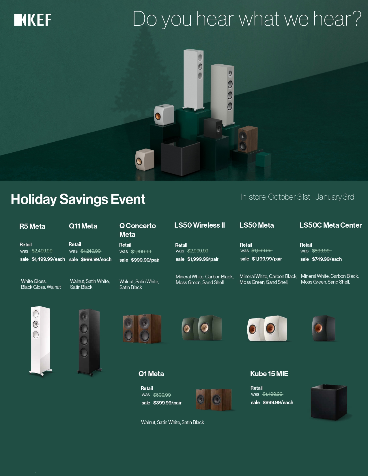KEF Holiday Savings Event!
